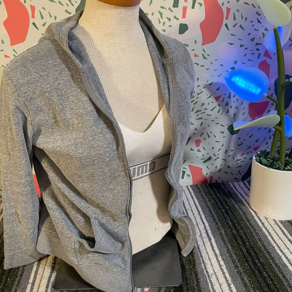 Cat & Jack Grey Full-Zip Hoodie - XL (16) - Picture 1 of 3